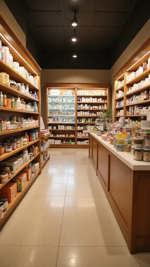 41 Pharmacy Design Interior Modern Concepts That Attract Customers - 7. Warm Lighting Solutions