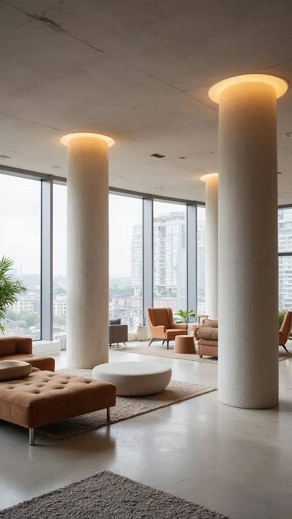41 Pillar Design Interior Modern Styles That Add Drama - 12. Floating Pillars