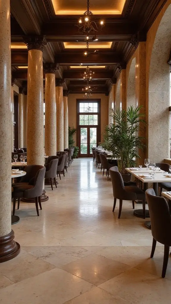 41 Pillar Design Interior Modern Styles That Add Drama - 2. Elegant Marble Pillars