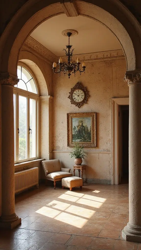 41 Pillar Design Interior Modern Styles That Add Drama - 21. Antique Style Pillars