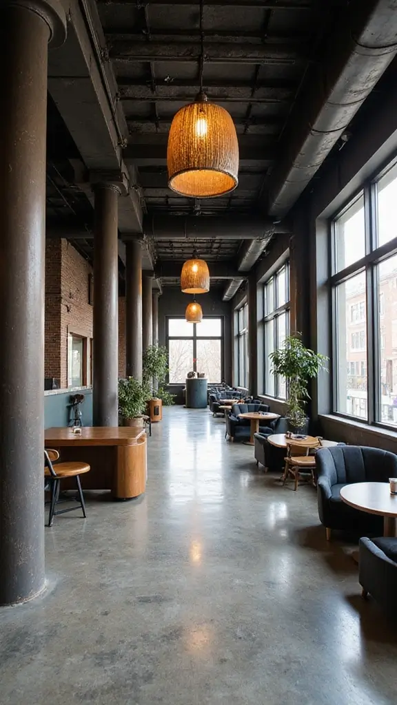 41 Pillar Design Interior Modern Styles That Add Drama - 7. Industrial Metal Pillars