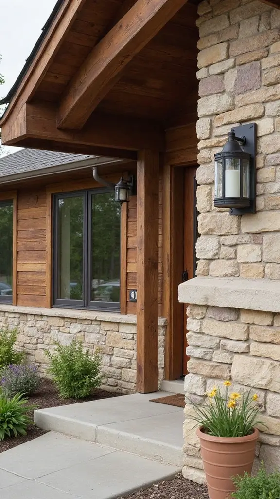 41 Ranch Home Exterior Makeover Ideas That Wow - 1. Embrace Natural Materials