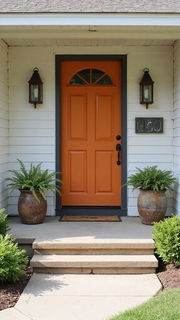 41 Ranch Home Exterior Makeover Ideas That Wow - 4. Bold Front Door Colors