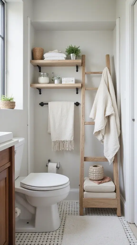 41 Small Bathroom Remodel with Tub Ideas That Save Space - 14. Multi-Functional Furniture