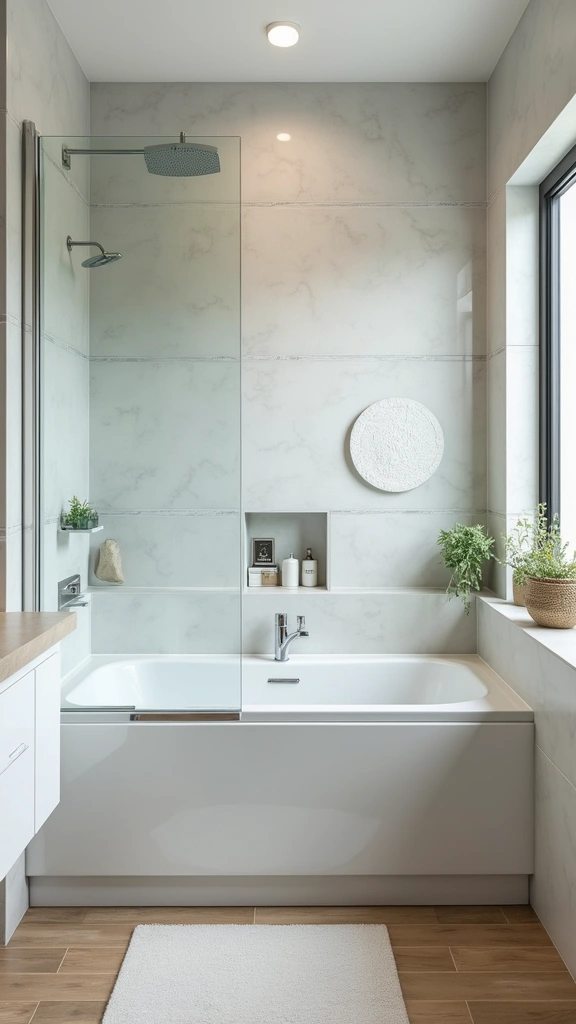 41 Small Bathroom Remodel with Tub Ideas That Save Space - 2. Tub-Shower Combos