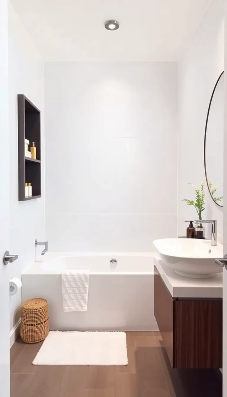 41 Small Bathroom Remodel with Tub Ideas That Save Space - 31. Easy Maintenance Products
