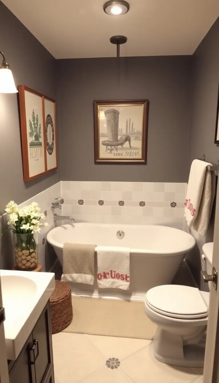 41 Small Bathroom Remodel with Tub Ideas That Save Space - 32. Personalized Decor