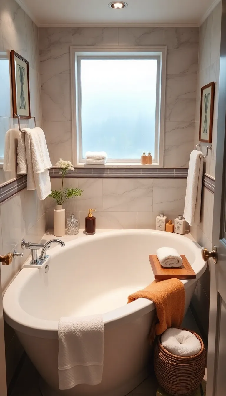 41 Small Bathroom Remodel with Tub Ideas That Save Space - 41. Spa-Like Bathing Accessories