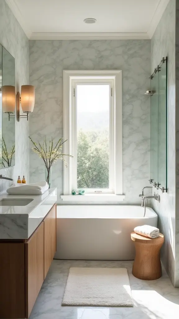 41 Small Bathroom Remodel with Tub Ideas That Save Space - 9. Use of Mirrors