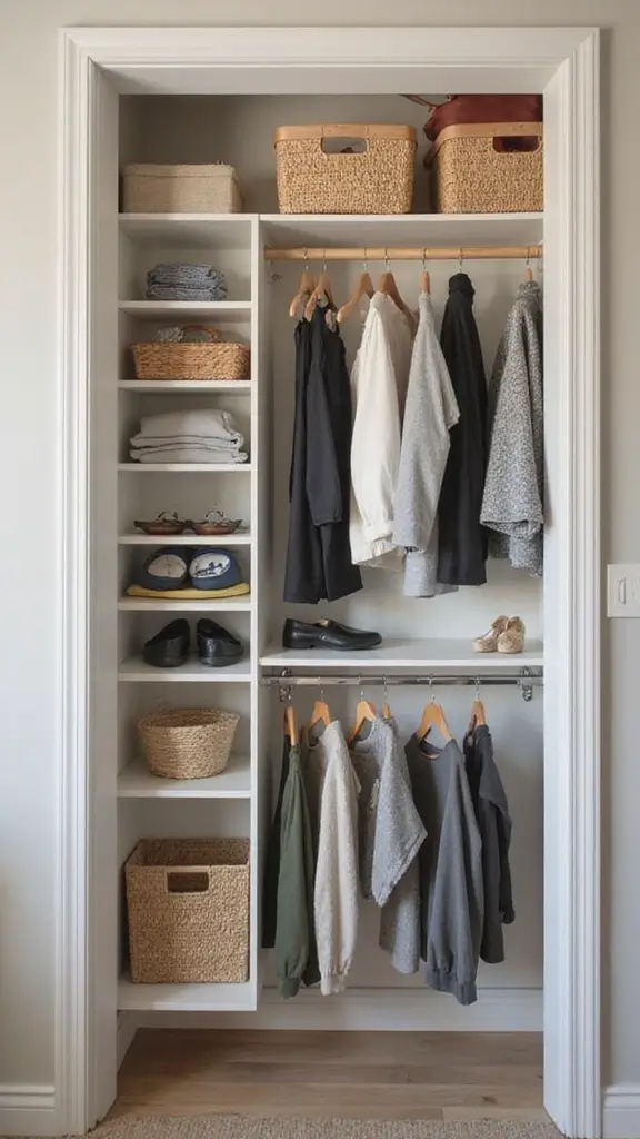 41 Small Space Home Decor Ideas That Feel Big - 19. Creative Closet Solutions