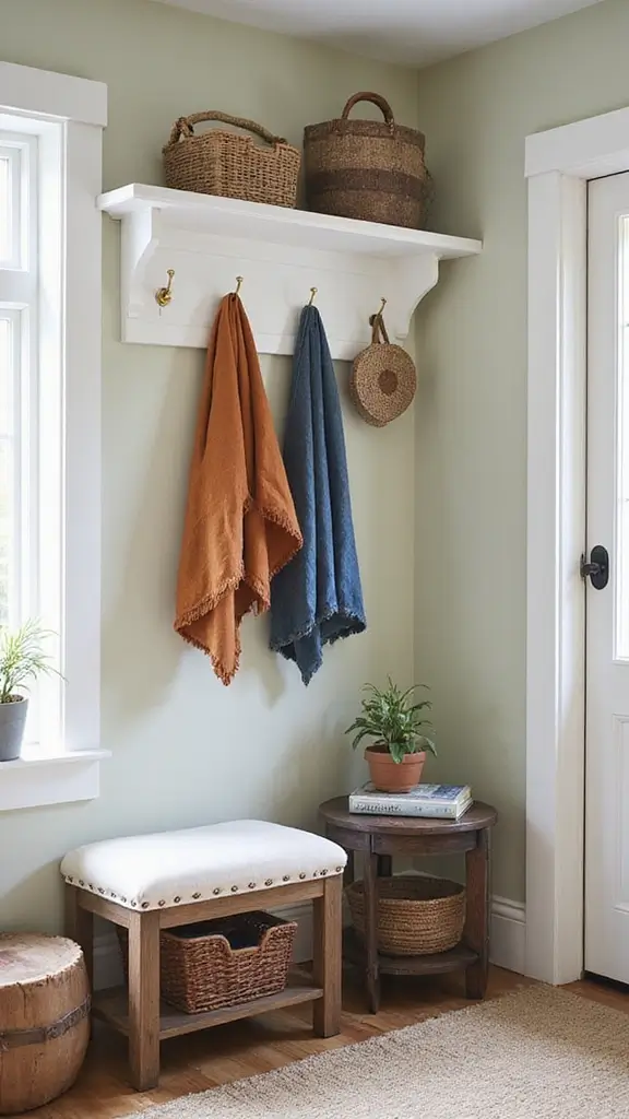 41 Small Space Home Decor Ideas That Feel Big - 32. Create a Functional Entryway