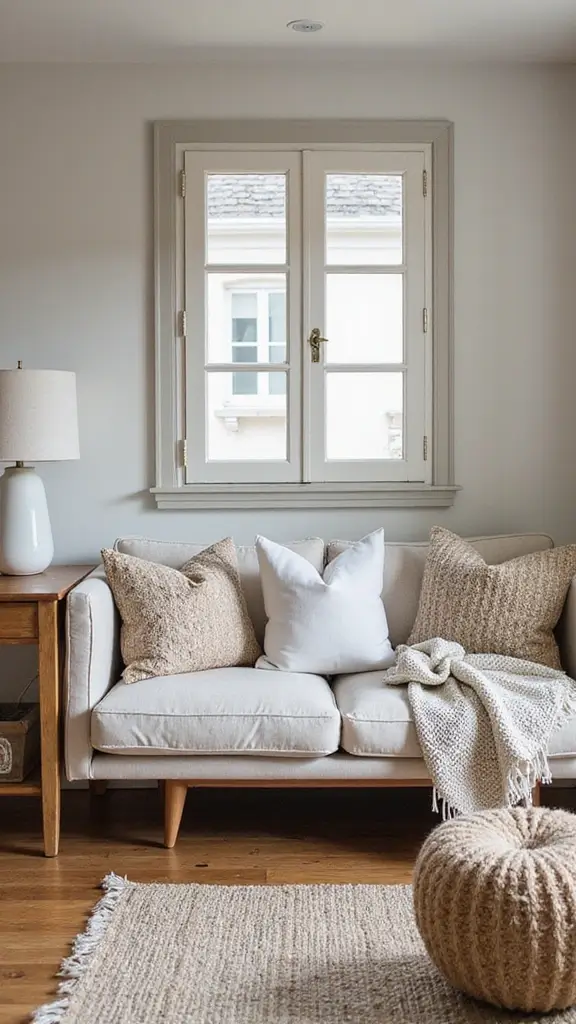 41 Small Space Home Decor Ideas That Feel Big - 9. Textured Fabrics