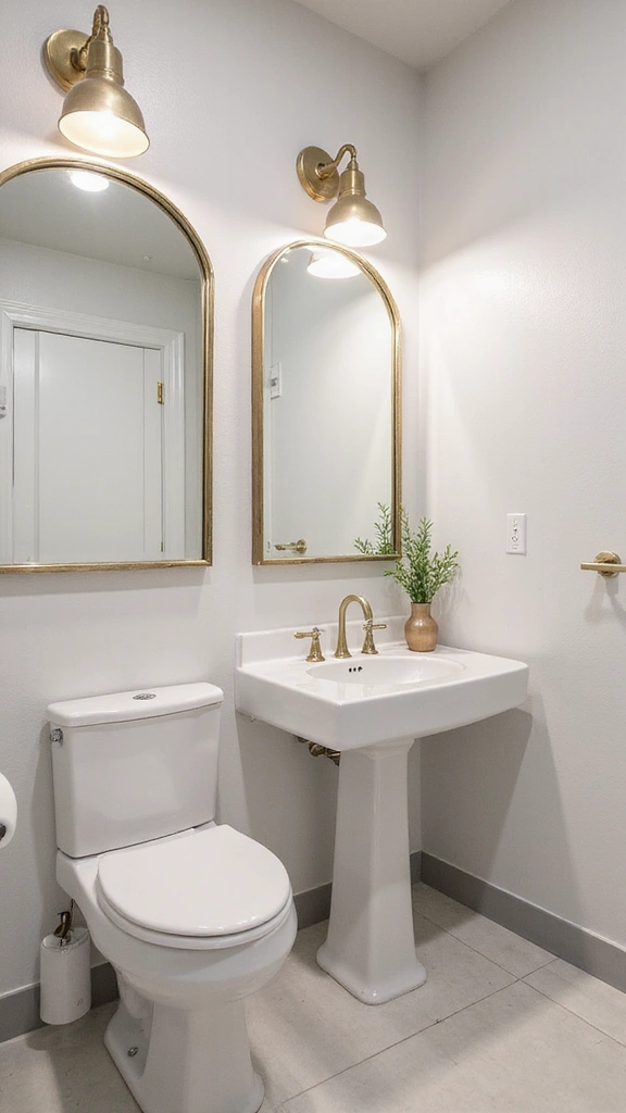 41 Tiny Bathroom Ideas with Shower Layouts That Actually Work - 14. Clever Mirrors to Enhance Depth