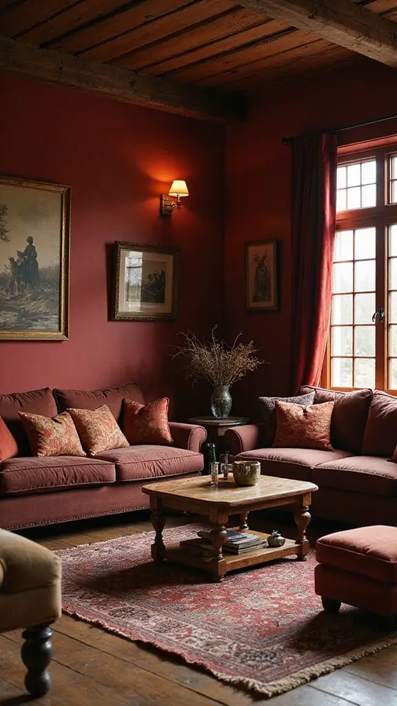 42 Bloxburg House Color Schemes That Look Amazing - 10. Rustic Reds and Browns