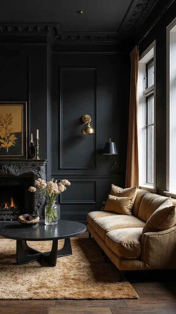 42 Bloxburg House Color Schemes That Look Amazing - 15. Chic Black and Gold
