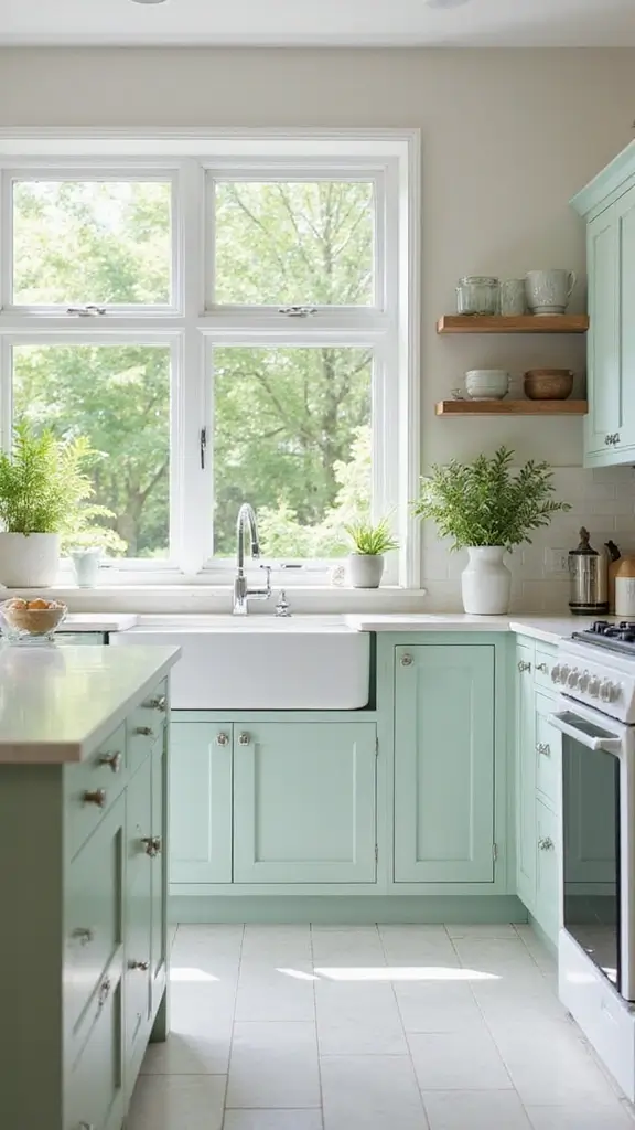42 Bloxburg House Color Schemes That Look Amazing - 18. Soft Mint and White