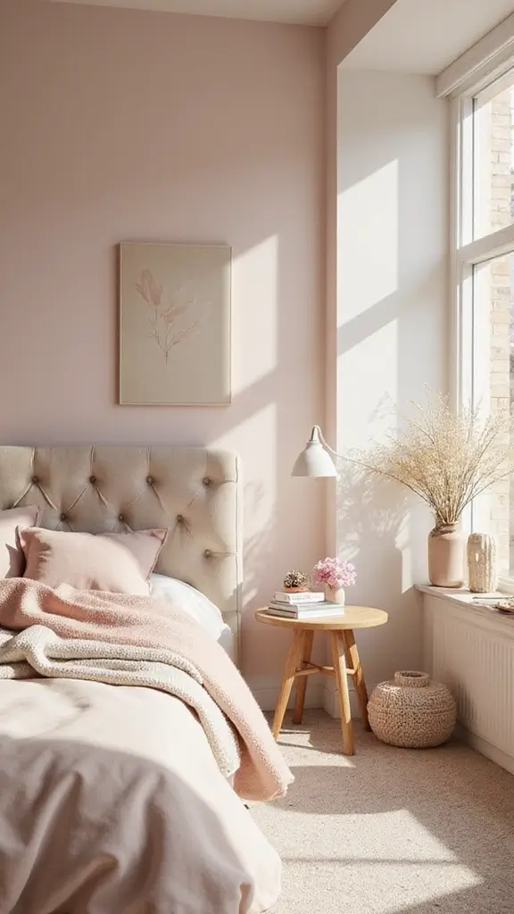 42 Bloxburg House Color Schemes That Look Amazing - 28. Soft Blush and Cream