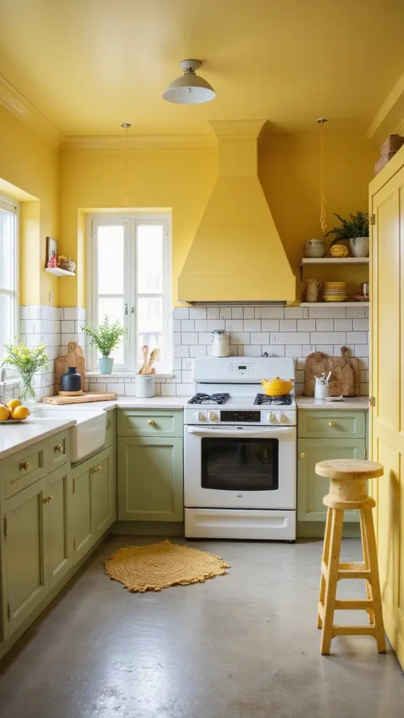 42 Bloxburg House Color Schemes That Look Amazing - 33. Bright Lemon Yellow and Gray