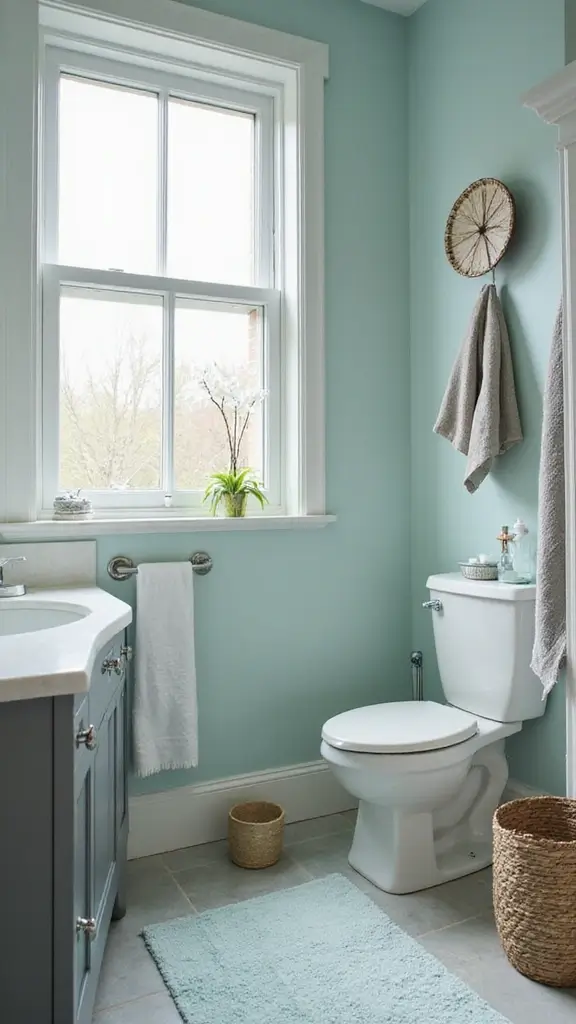 42 Bloxburg House Color Schemes That Look Amazing - 35. Calming Aqua and Gray