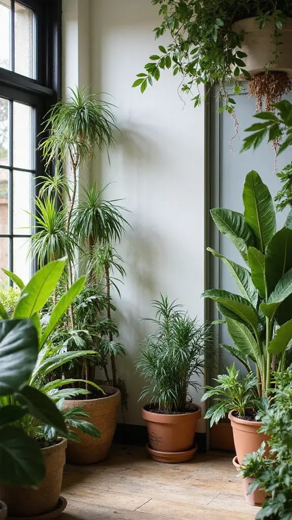 42 Colonial House Interior Design Ideas That Mix Old & New - 16. Add a Touch of Nature with Indoor Plants