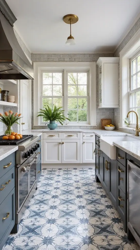 42 Colonial House Interior Design Ideas That Mix Old & New - 24. Celebrate Tile’s Timeless Appeal