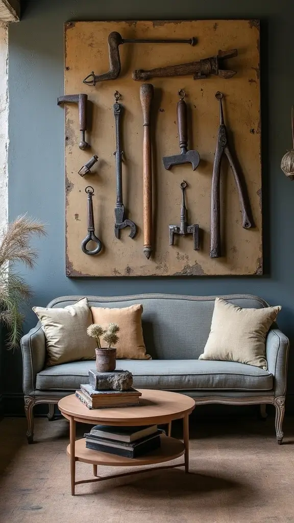 42 Colonial House Interior Design Ideas That Mix Old & New - 27. Honor History with Found Objects