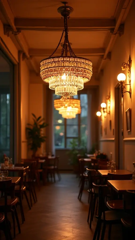 42 Colonial House Interior Design Ideas That Mix Old & New - 29. Elevate Spaces with Unique Light Fixtures