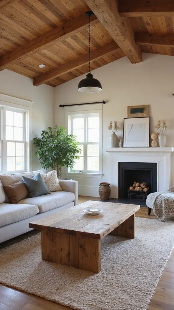 42 Colonial House Interior Design Ideas That Mix Old & New - 3. Incorporate Rustic Accents