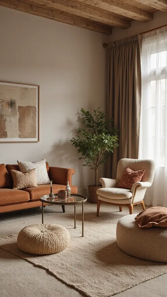 42 Colonial House Interior Design Ideas That Mix Old & New - 33. Find Harmony with Earthy Tones