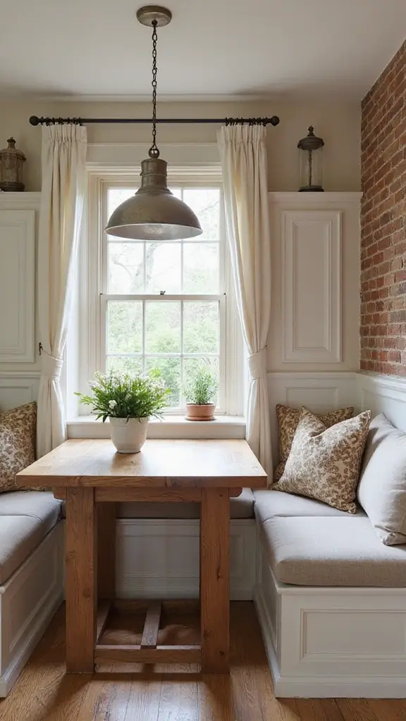 42 Colonial House Interior Design Ideas That Mix Old & New - 36. Use Space Wisely with Built-In Seating