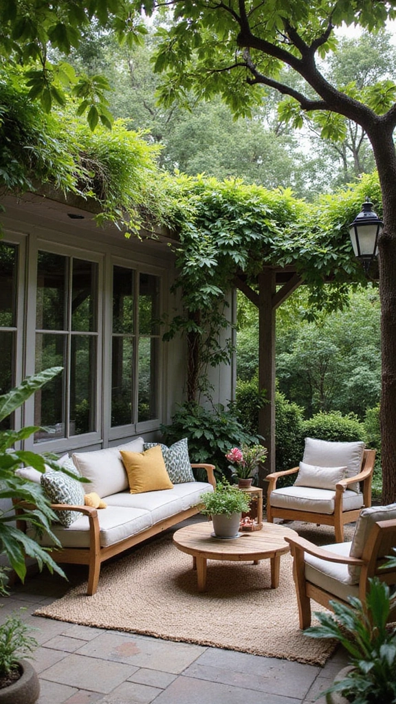 42 Colonial House Interior Design Ideas That Mix Old & New - 37. Create an Outdoor Sanctuary