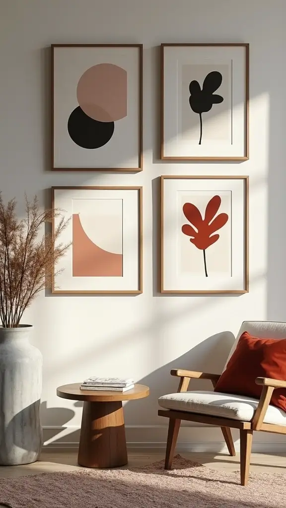 42 Colonial House Interior Design Ideas That Mix Old & New - 7. Utilize Bold Artwork as a Focal Point