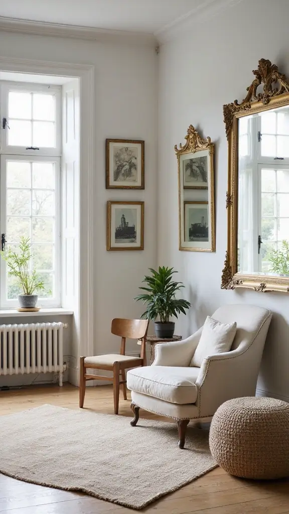 42 Colonial House Interior Design Ideas That Mix Old & New - 9. Open Up Spaces with Mirrors