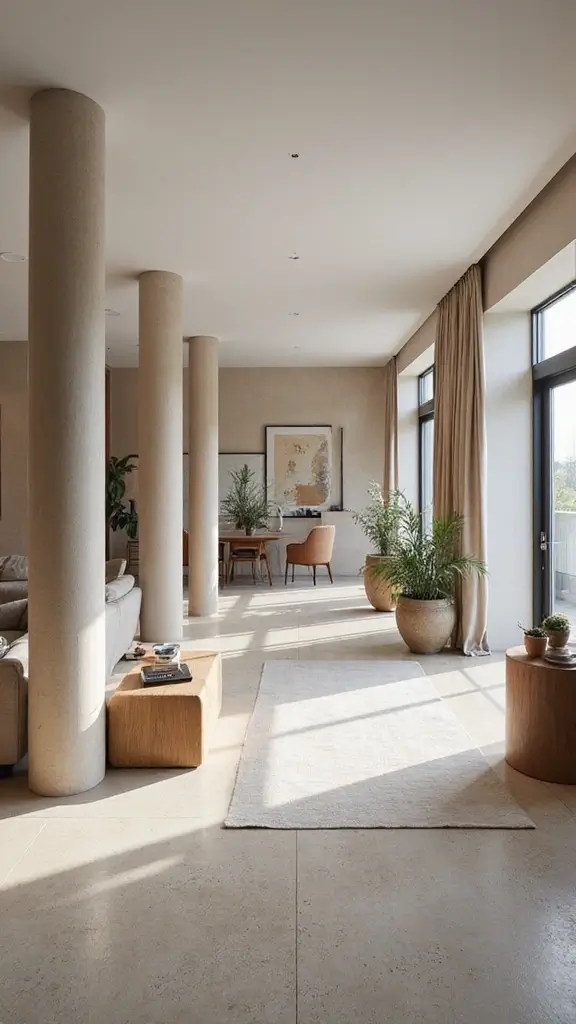 42 Column Design Interior Modern Ideas That Stand Out - 16. Columns as Room Dividers