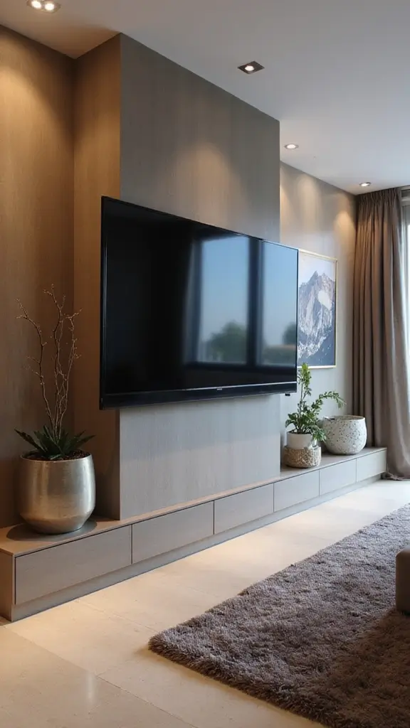 42 Column Design Interior Modern Ideas That Stand Out - 25. Column-Mounted TV or Screens