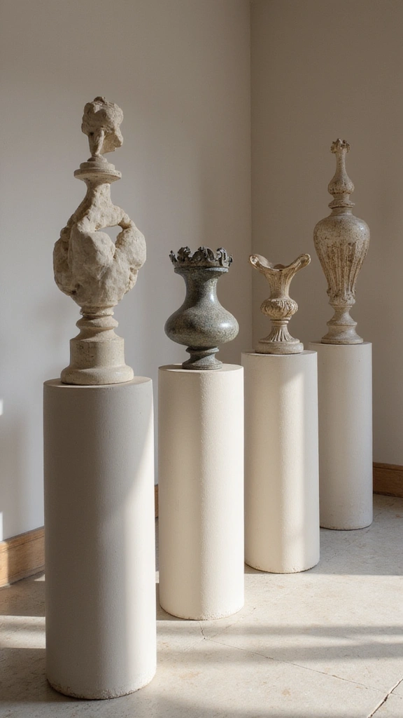 42 Column Design Interior Modern Ideas That Stand Out - 27. Pedestal Columns