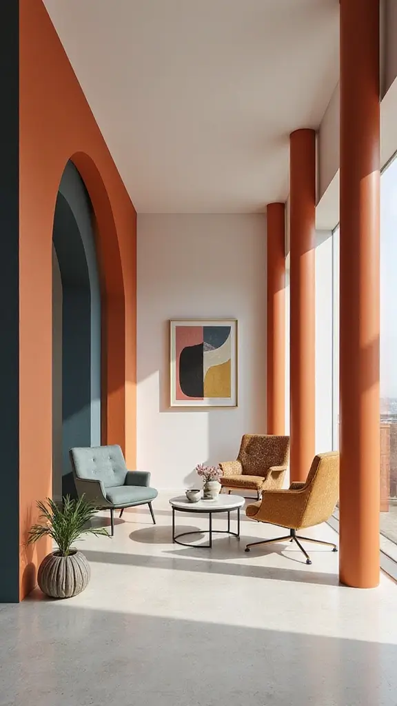 42 Column Design Interior Modern Ideas That Stand Out - 3. Geometric Column Designs