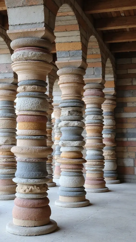 42 Column Design Interior Modern Ideas That Stand Out - 30. Artistic Layered Columns