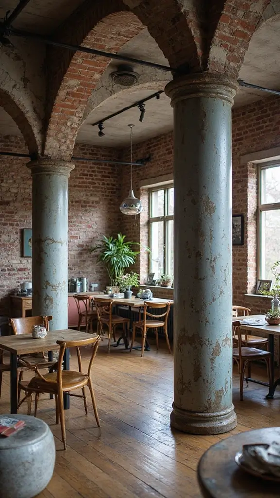 42 Column Design Interior Modern Ideas That Stand Out - 41. Vintage Industrial Columns