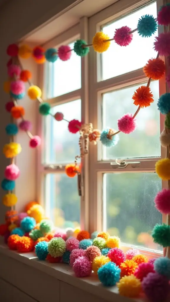 42 DIY Boho Home Decor Ideas That Look Dreamy - 23. DIY Pom-Pom Garlands