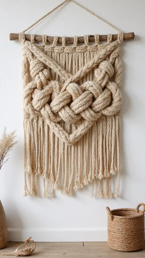 42 DIY Boho Home Decor Ideas That Look Dreamy - 26. Knotted Wall Hangings