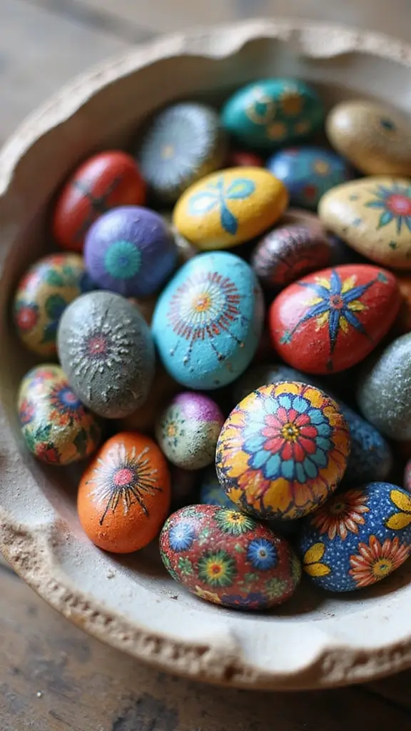 42 DIY Boho Home Decor Ideas That Look Dreamy - 38. Painted Pebbles for Decor