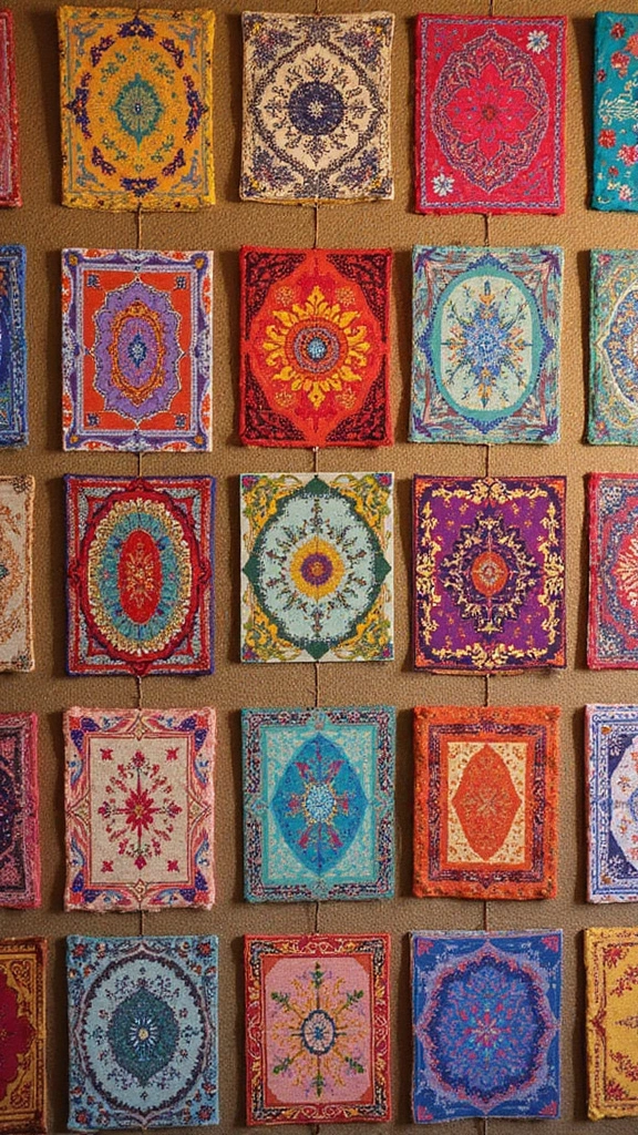 42 DIY Boho Home Decor Ideas That Look Dreamy - 5. Colorful Fabric Wall Panels