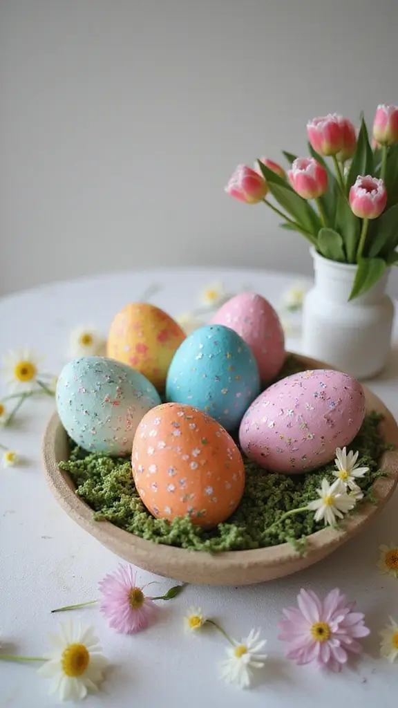 42 Easter Decor Ideas for the Home That Feel Fresh and Fun - 23. DIY Paper Mache Eggs