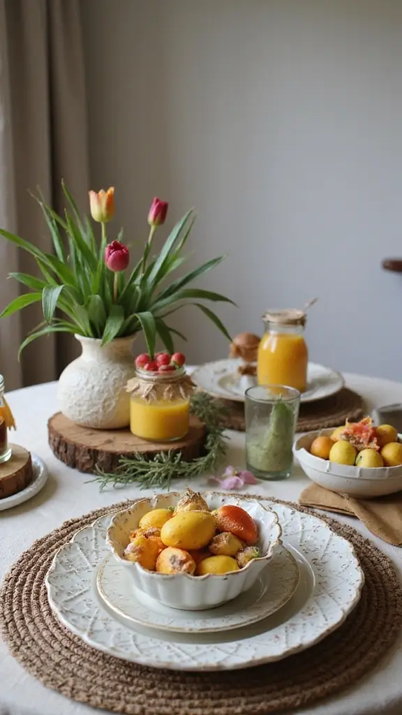 42 Easter Decor Ideas for the Home That Feel Fresh and Fun - 24. Layered Table Settings