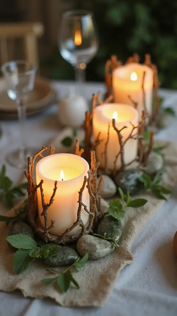 42 Easter Decor Ideas for the Home That Feel Fresh and Fun - 25. Spring-Inspired Candle Holders