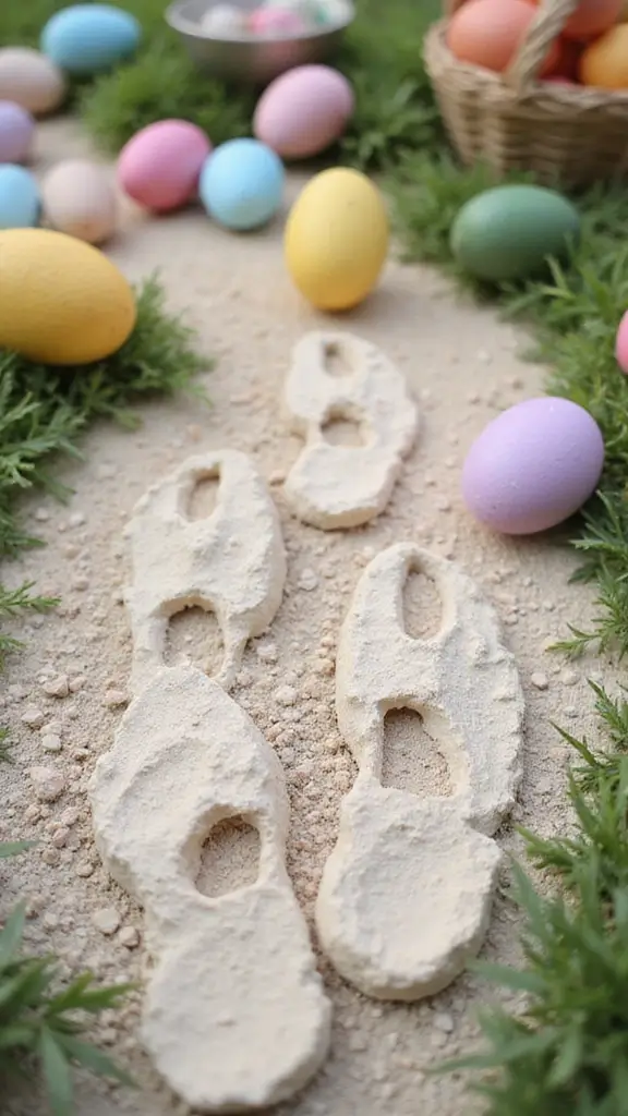 42 Easter Decor Ideas for the Home That Feel Fresh and Fun - 38. Fun Bunny Footprints