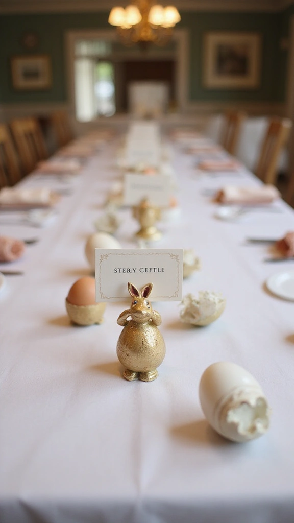 42 Easter Decor Ideas for the Home That Feel Fresh and Fun - 40. Miniature Egg Chair Place Cards