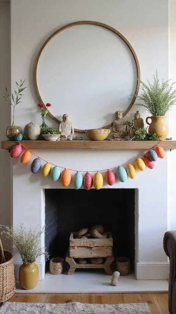 42 Easter Decor Ideas for the Home That Feel Fresh and Fun - 7. Recycled Paper Egg Garland