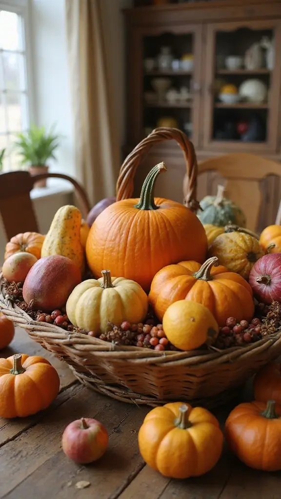 42 Fall Decor Ideas for the Home That Feel Warm & Cozy - 26. Autumn Harvest Displays